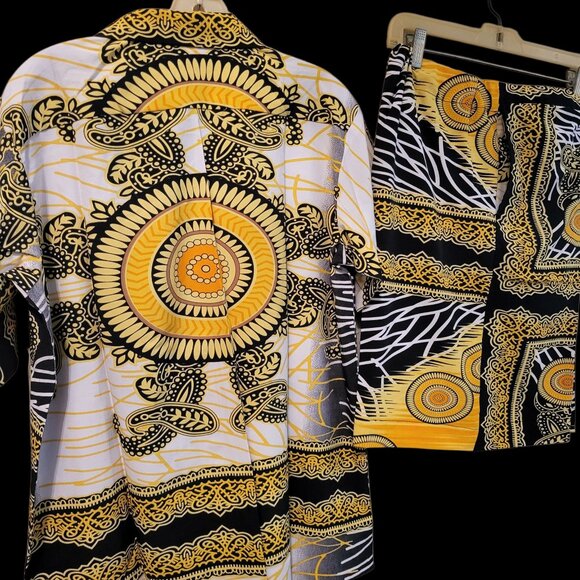 Unisex vintage wear- casual pool/ beach lounge 2 set- with side pockets. 4 Sizes - Picture 2 of 8